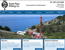 Tablet Screenshot of earthflowdrilling.com